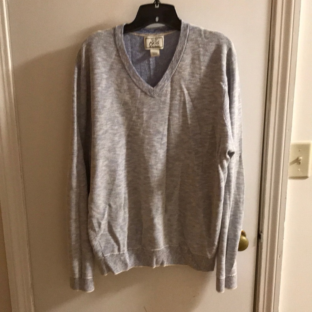 Blue and white sweater